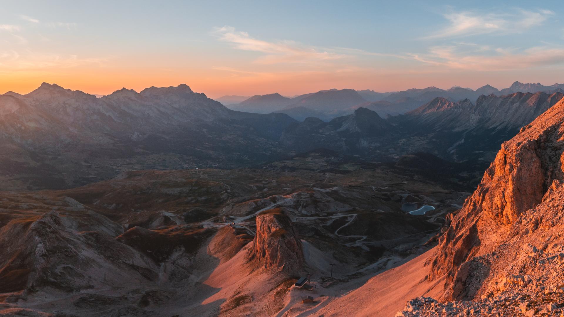 Couché de soleil depuis le Plateau de Bure dans Le Dévoluy - Hautes Alpes