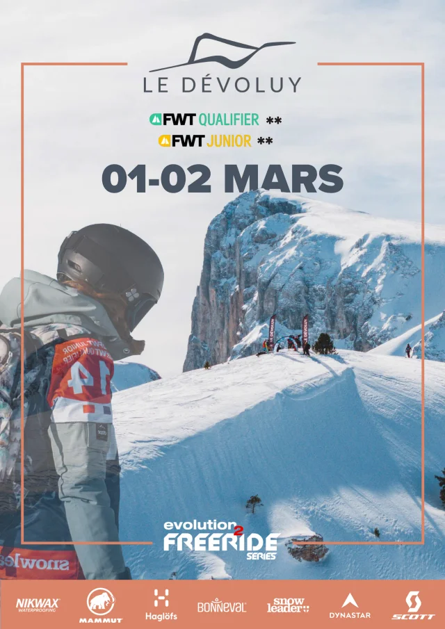 Freeride World Tour Qualifier & Junior ** Le Dévoluy, dans les Hautes
