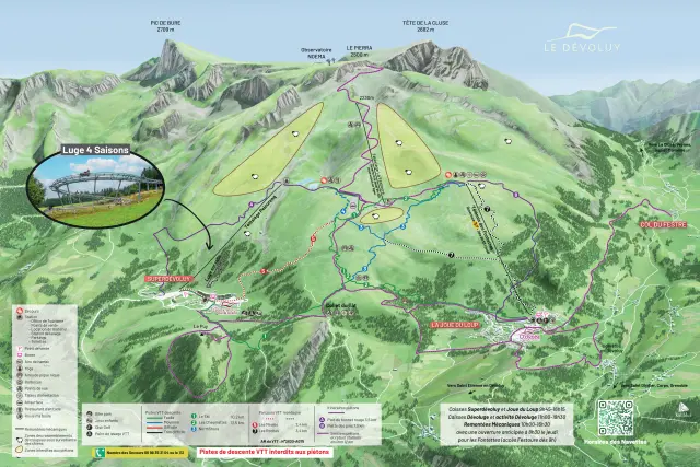 Plan des pistes été 2026 - Le Dévoluy