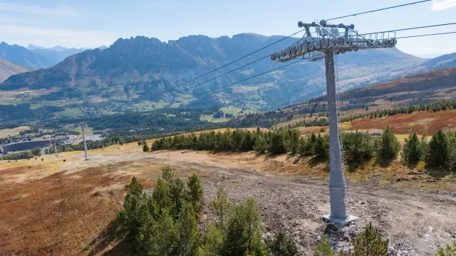 Travaux de contruction de la télécabine du Jas à Superdévoluy
